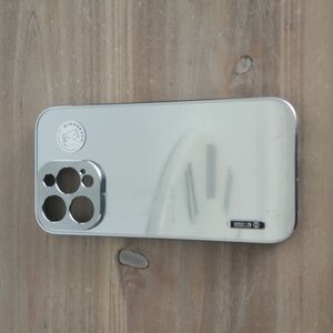 📱 iPhone 14 Pro Max Metal Luxury Case – Silver Polished Finish, NEW